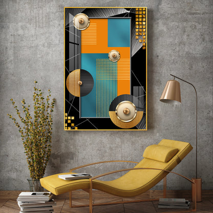 Artistic Abode Glass Finish Vertical Wall Art