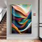 Waves of Color Glass Finish Vertical Wall Art