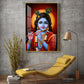 Lord Baby Krishna Glass Finish Vertical Wall Art