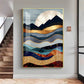 Mountain Peaks Glass Finish Veritcal Wall Art