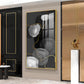 Black and White Symphony Glass Finish Vertical Wall Art