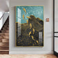 Black Gold Aquatic Fish Glass Finish Vertical Wall Art