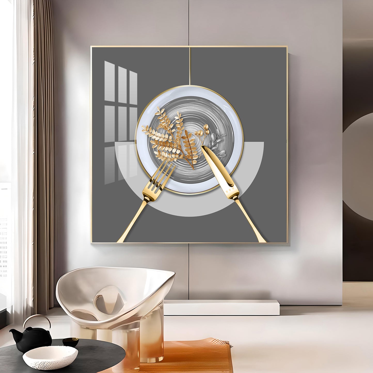 Artful Dining Glass Finish Square Wall Art