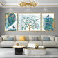 Deer & Tree Elegance Glass Finish Wall Art (Set Of 3)
