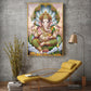 Hindu Lord Ganpati Bappa Glass Finish Vertical Wall Art