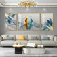 Colorful Feather Duality Glass Finish Wall Art (Set Of 3)