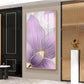Purple Orchid Glass Finish Vertical Wall Art