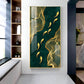 Oceanic Gold Fish Glass Finish Vertical Wall Art