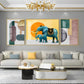 Safari Serenity Art Glass Finish Wall Art (Set Of 3)