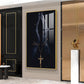 Jesus On The Cross Hand Glass Finish Vertical Wall Art