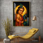 Baby Lord Muruga Glass Finish Vertical Wall Art