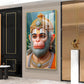 Bhakt Hanuman Glass Finish Vertical Wall Art