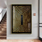 Golden Echoes Glass Finish Vertical Wall Art
