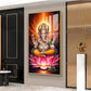 Lord Ganpati Ji Glass Finish Vertical Wall Art