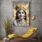 Shri Krishna Ji With Flute Glass Finish Vertical Wall Art