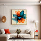 Abstract Ethereal Petals Glass Finish Square Wall Art