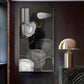 Black and White Symphony Glass Finish Vertical Wall Art