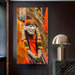 Shirdi Sai Baba Glass Finish Vertical Wall Art
