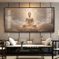 Majestic Buddha Aura Glass Finish Horizontal Wall Art