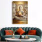 Divine Buddha Glass Finish Vertical Wall Art