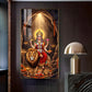 Goddess Maa Durga Glass Finish Vertical Wall Art