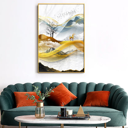 Forest Haven Glass Finish Vertical Wall Art