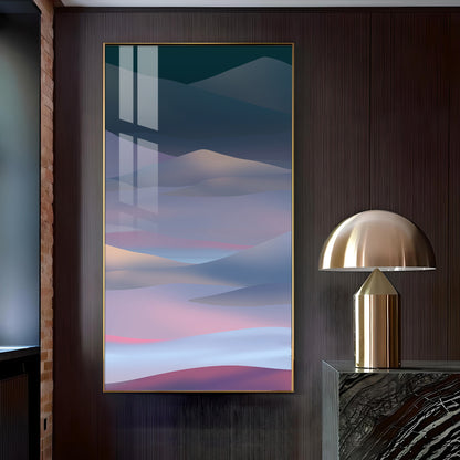 Arid Horizons Glass Finish Vertical Wall Art