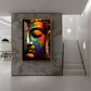 Buddha's Embrace Glass Finish Vertical Wall Art