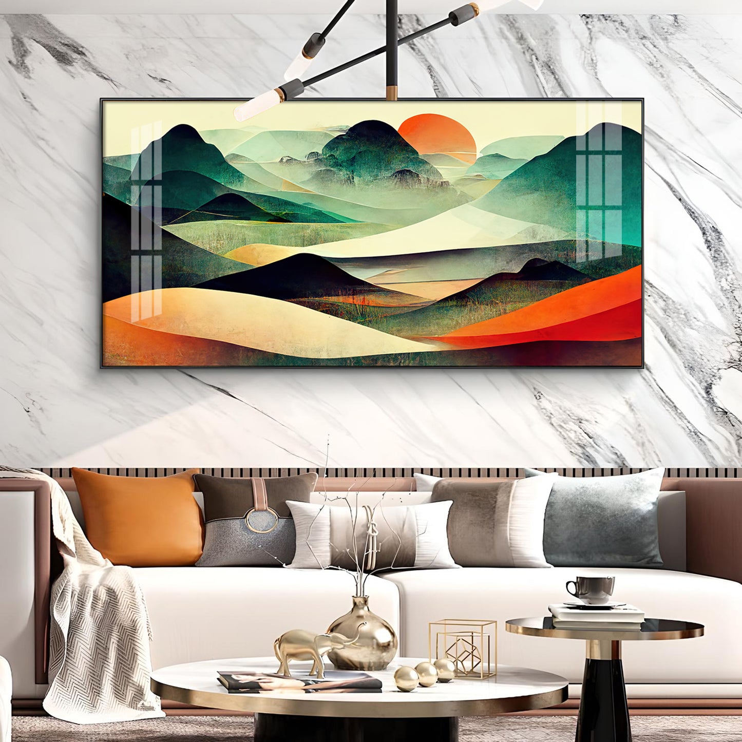 Dunes And Sunlit Glass Finish Horizontal Wall Art