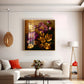 Petals in Harmony Glass Finish Square Wall Art