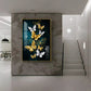 Butterfly Wings Glass Finish Vertical Wall Art