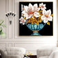 Vase of Vibrance Glass Finish Square Wall Art