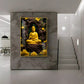 Buddha Bliss Glass Finish Vertical Wall Art