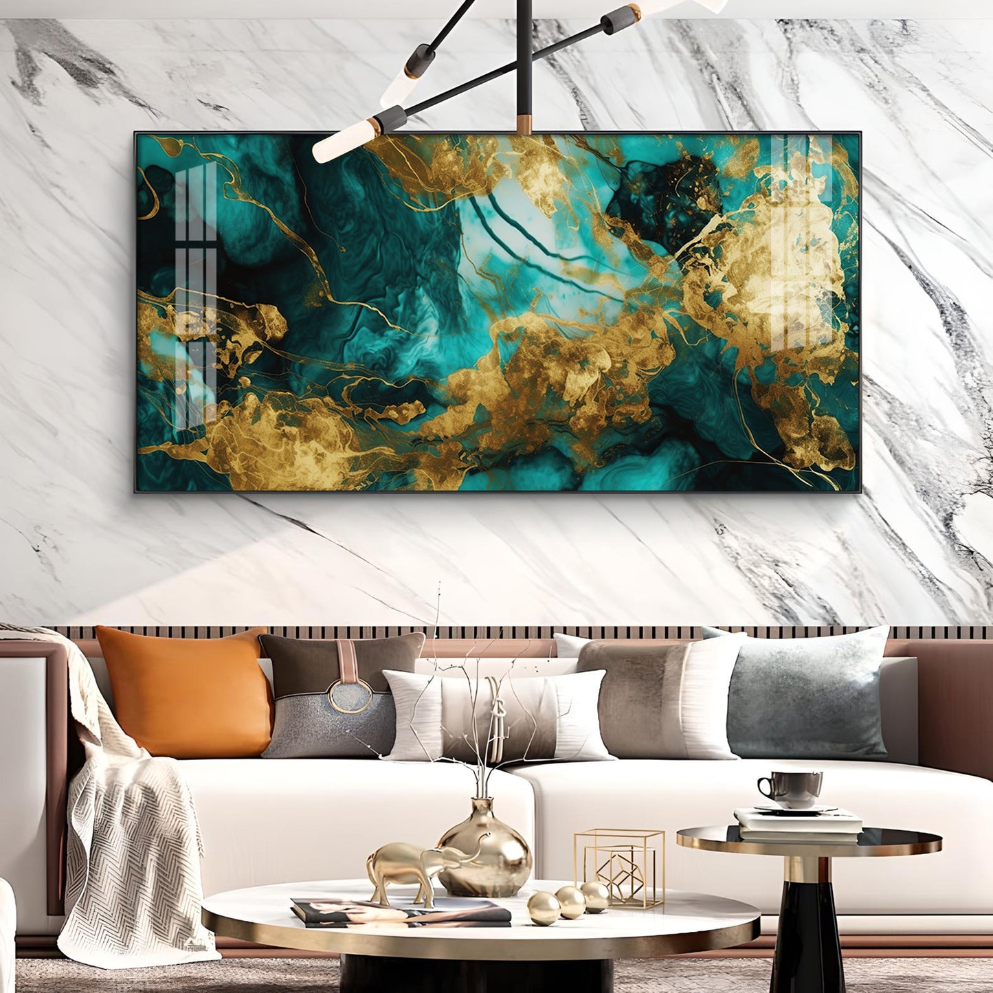 Luxe Fusion Glass Finish Horizontal Wall Art