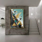 Geometric Luxe Living Glass Finish Vertical Wall Art
