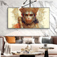 Shri Ram Bhakt Balaji Glass Finish Horizontal Wall Art