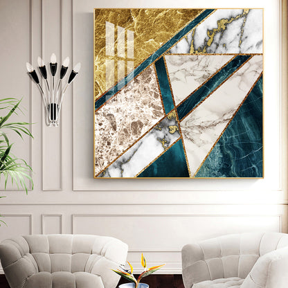 Luxe Serenity Glass Finish Square Wall Art