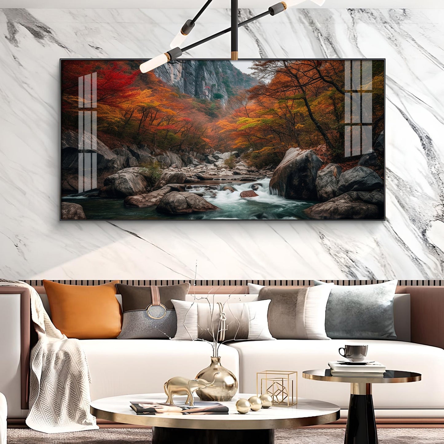 Valley of Colors Glass Finish Horizontal Wall Art