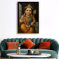 Lord kartikeya Swamy Glass Finish Vertical Wall Art