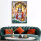 Sri Maha Vishnu Glass Finish Vertical Wall Art