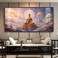 Morning Vibrance Buddha Glass Finish Horizontal Wall Art