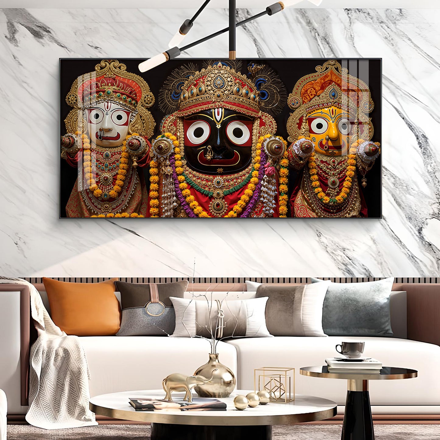Jagannath Bhagwan Ji Glass Finish Horizontal Wall Art