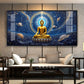 Celestrial Buddha Glass Finish Horizontal Wall Art