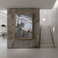 Black & Gold Harmony Horse Glass Finish Vertical Wall Art