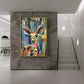 Deer in Mosaic Glass Finish Vertical Wall Art