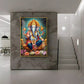 Ganesha's Blessing Glass Finish Vertical Wall Art