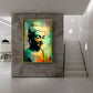 Buddha Harmony in Color Glass Finish Vertical Wall Art