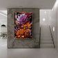 Floral Symphony Glass Finish Vertical Wall Art
