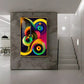 Dynamic Whirl Glass Finish Vertical Wall Art