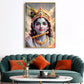 Shri Krishna Ji With Flute Glass Finish Vertical Wall Art